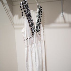 J.Crew white and black maxi dress